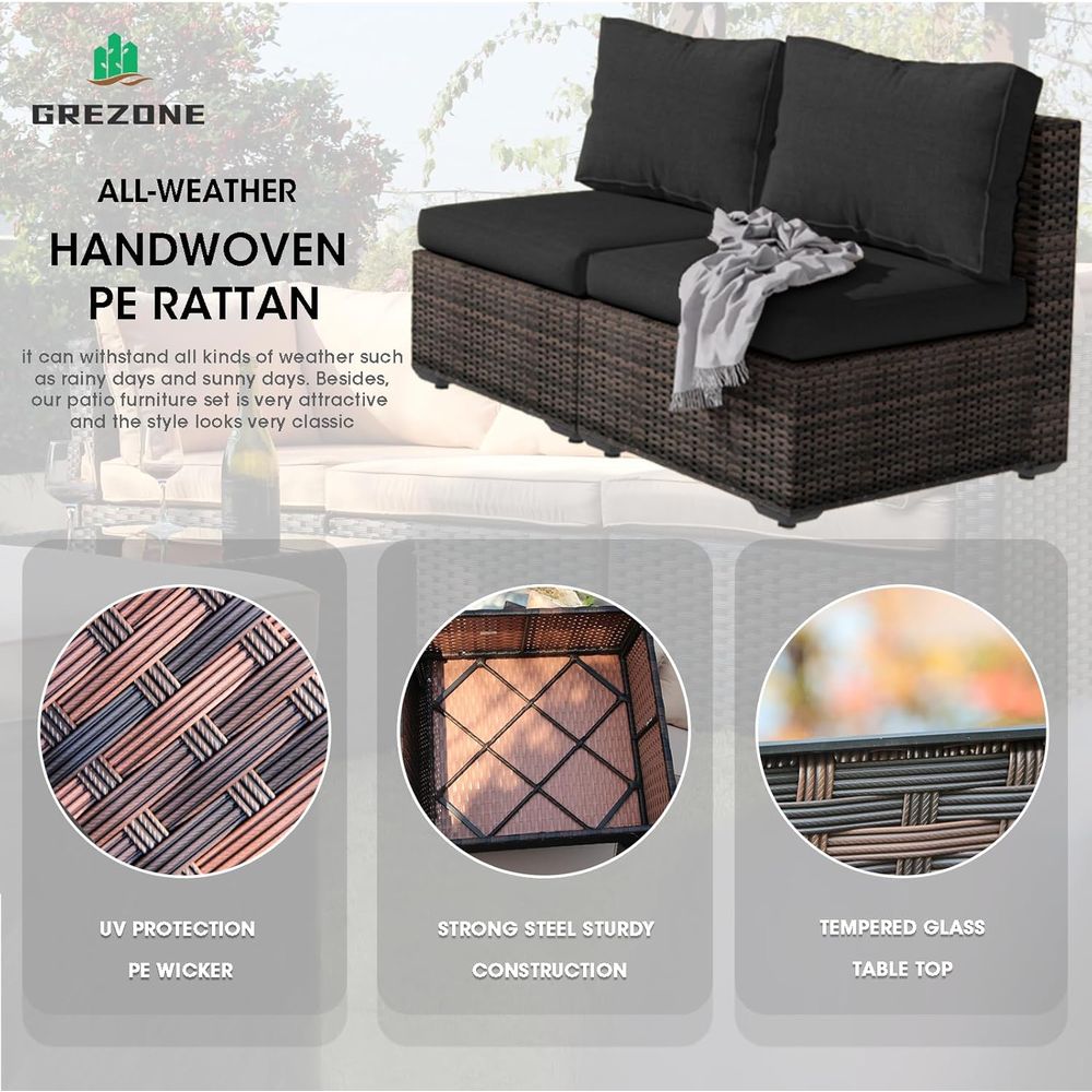 13-Piece Outdoor Sectional Pat - Outdoor Furniture Fire Table incelemesi ve fiyatı