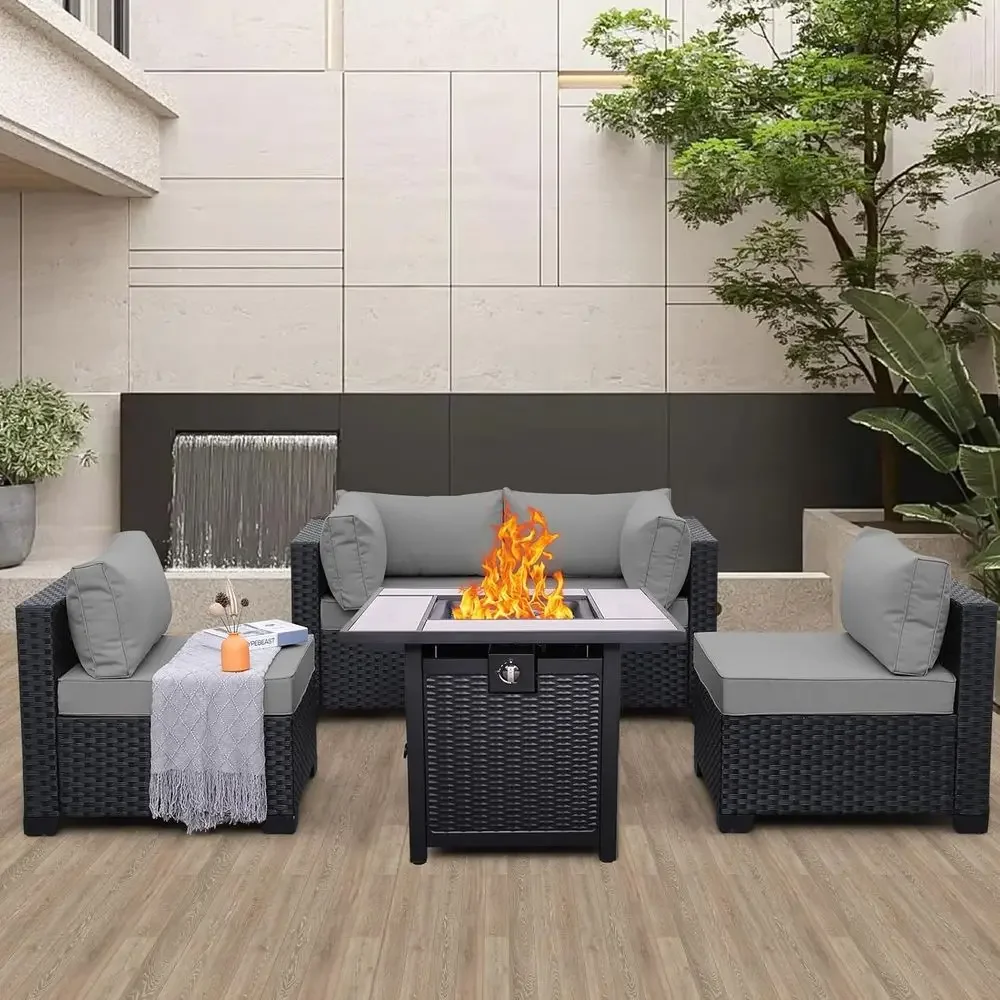 5-Piece Outdoor Patio Furnitur - Outdoor Furniture Fire Table incelemesi ve fiyatı
