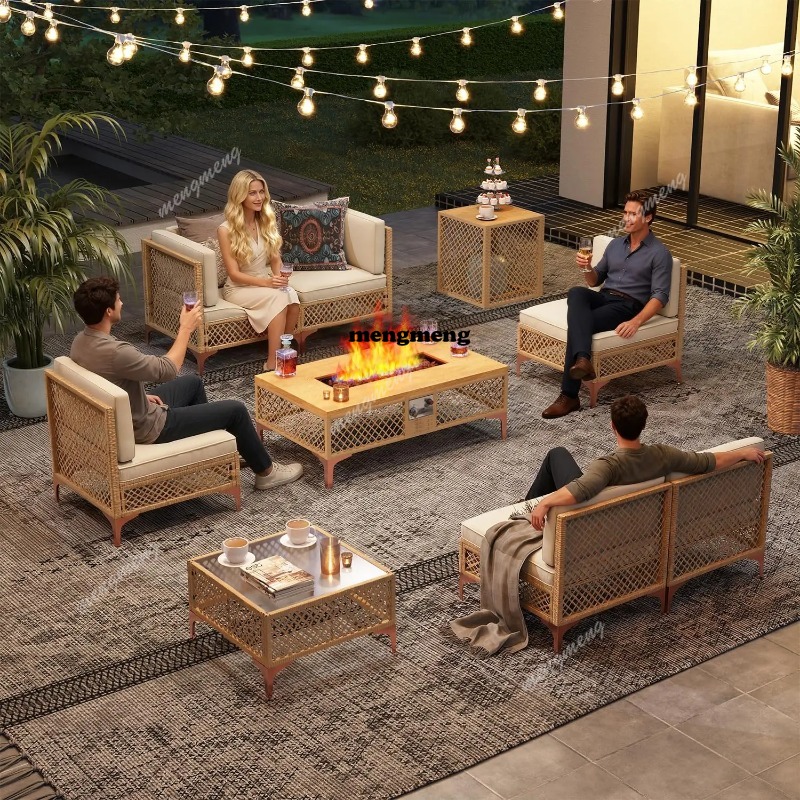 9-Piece Outdoor Patio Furnitur - Outdoor Furniture Fire Table incelemesi ve fiyatı
