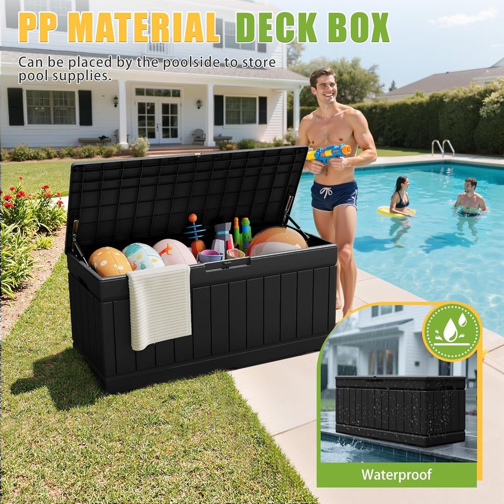 82 Gallon Outdoor Storage Box  - Outdoor Furniture Weatherproof incelemesi ve fiyatı