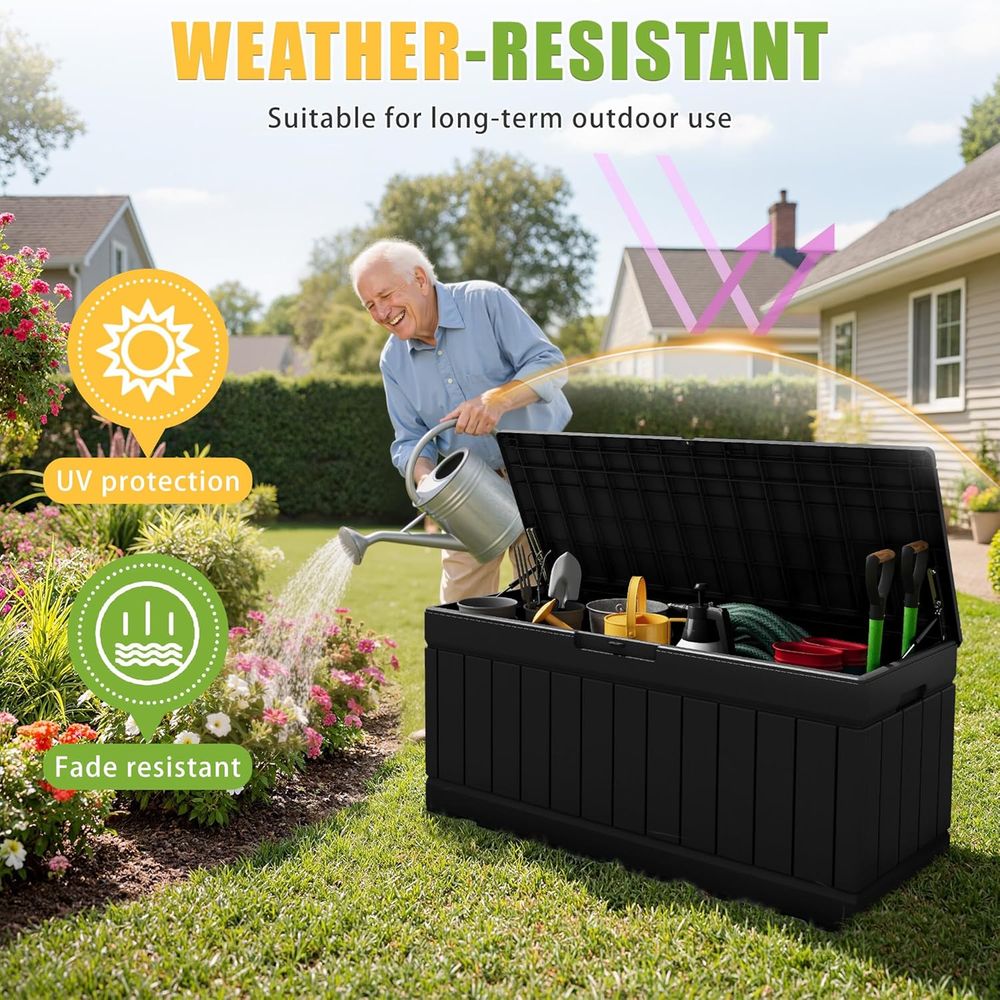 82 Gallon Outdoor Storage Box  - Outdoor Furniture Weatherproof incelemesi ve fiyatı