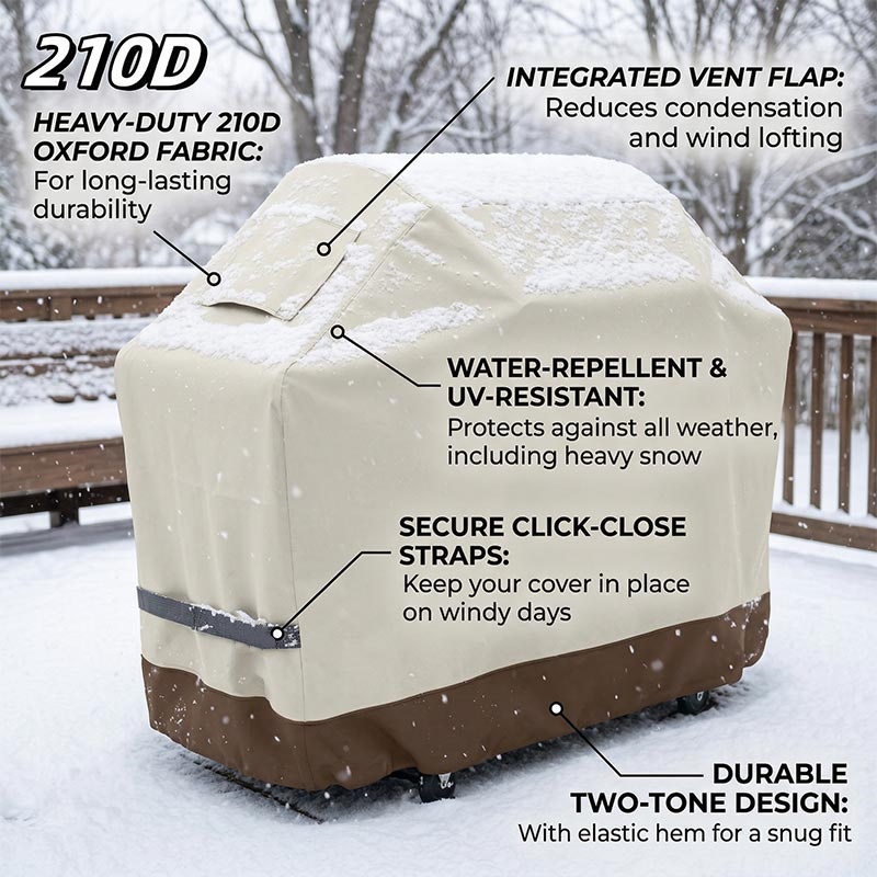 210D BBQ Beige Barbecue Grill  - Outdoor Furniture Weatherproof incelemesi ve fiyatı