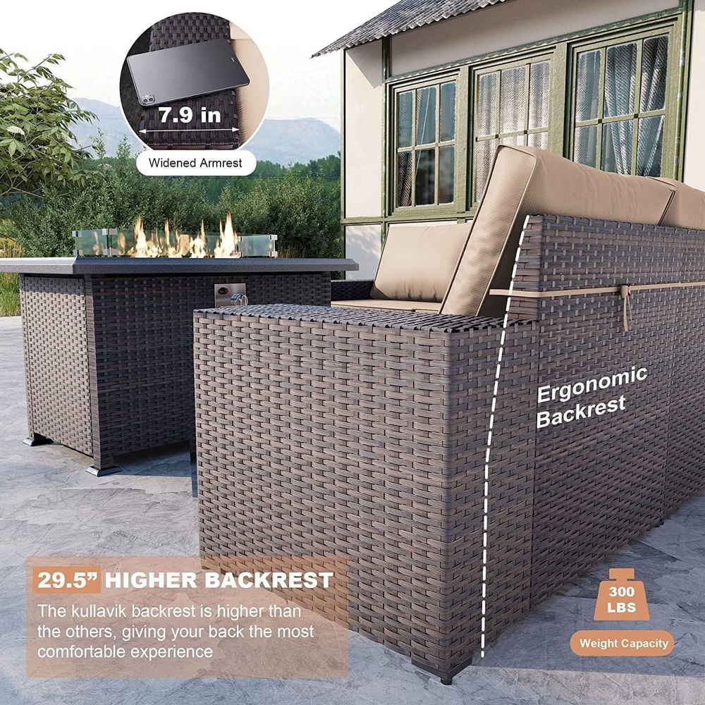 7-Piece Outdoor Patio Furnitur - Outdoor Furniture Fire Table incelemesi ve fiyatı