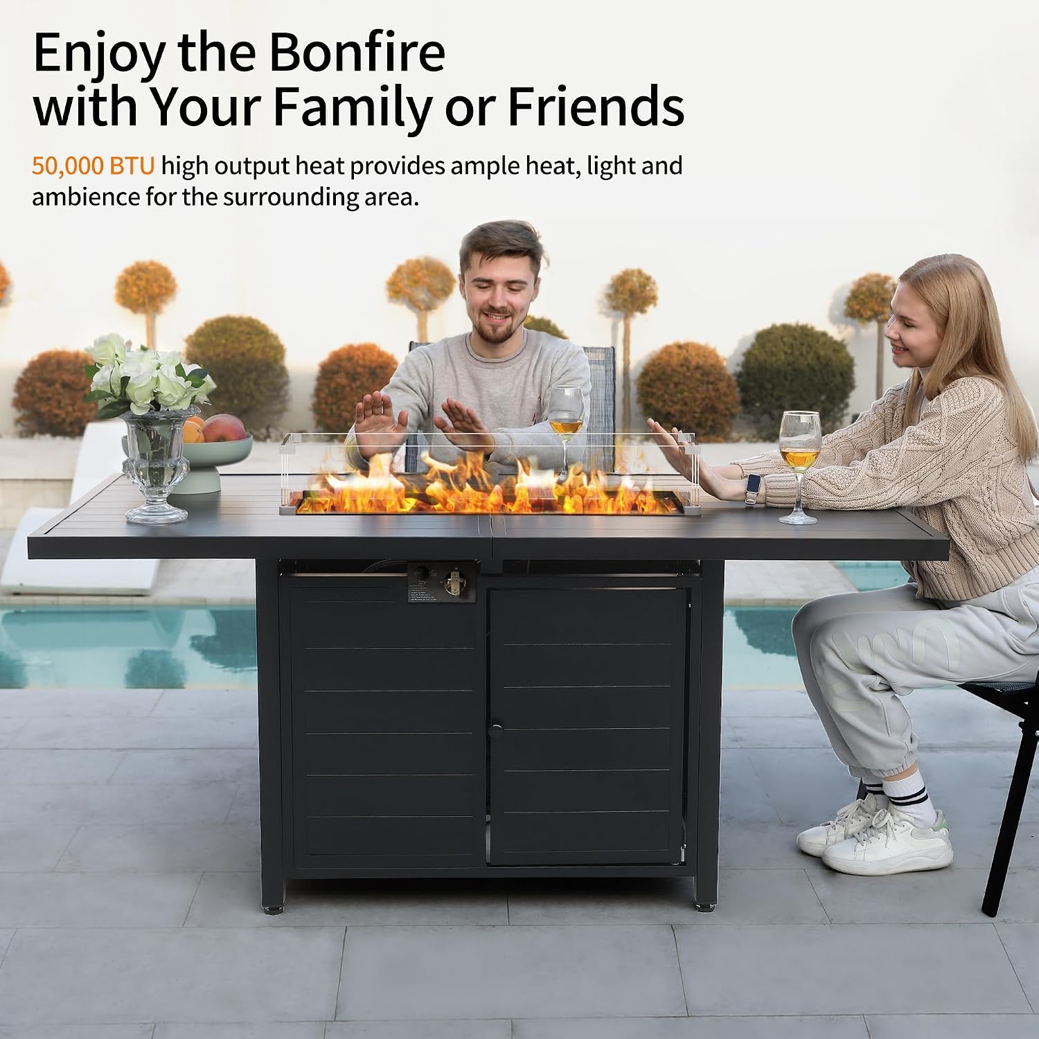 7 Pieces Patio Furniture Set w - Outdoor Furniture Fire Table incelemesi ve fiyatı