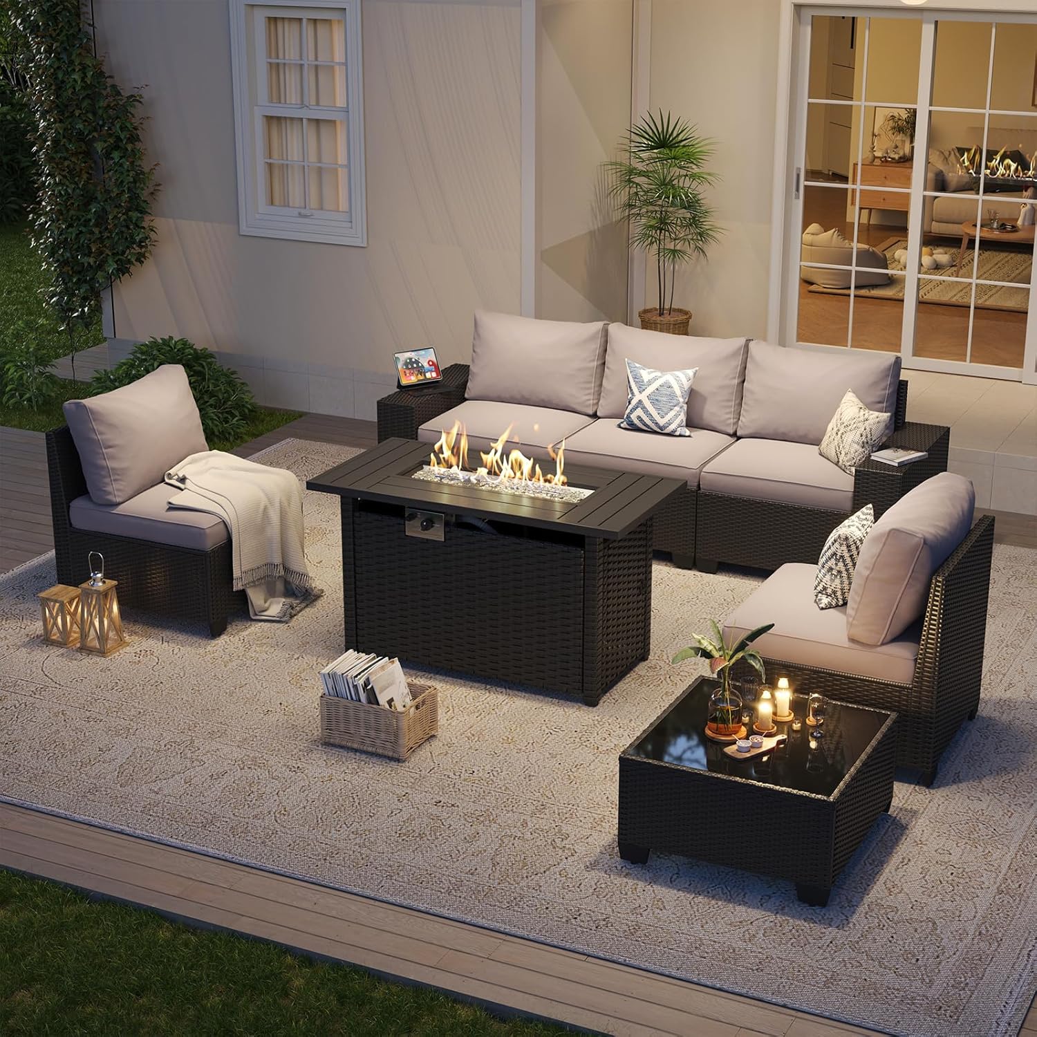 Outdoor Patio Furniture Set wi - Outdoor Furniture Fire Table incelemesi ve fiyatı