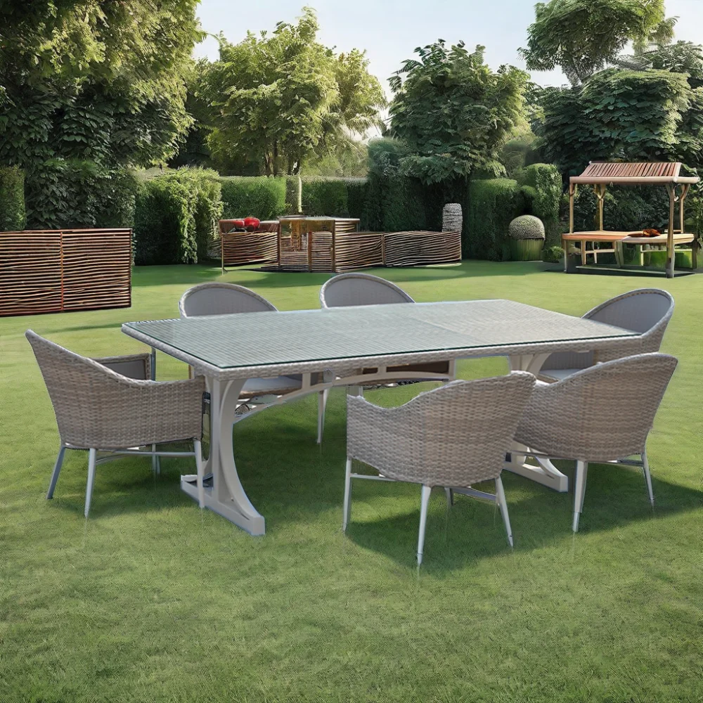 Discount 7 Pieces Luxury PE Ra - Outdoor Furniture Factory incelemesi ve fiyatı