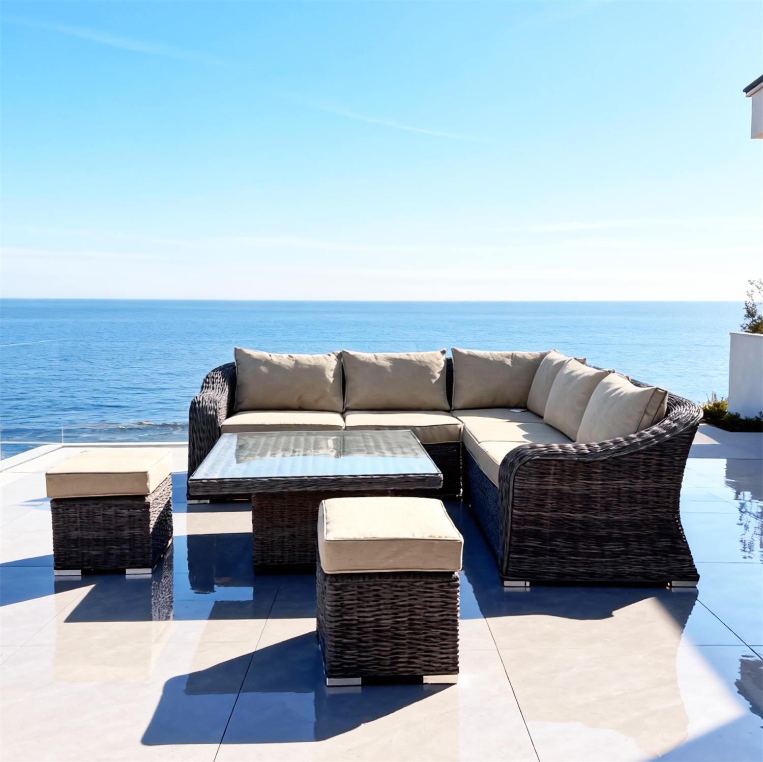 Multifunctional Rattan Sofa Se - Outdoor Furniture Factory incelemesi ve fiyatı